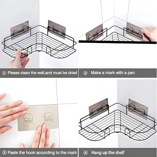 RAYMOX Wall Mounted Self-Adhesive Bathroom