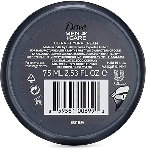 Dove Men + Care Ultra Care Hydra Cream Face, Hand And Body, 75 ml - Image 3