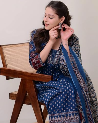 KLOSIA Women's Rayon Printed Anarkali