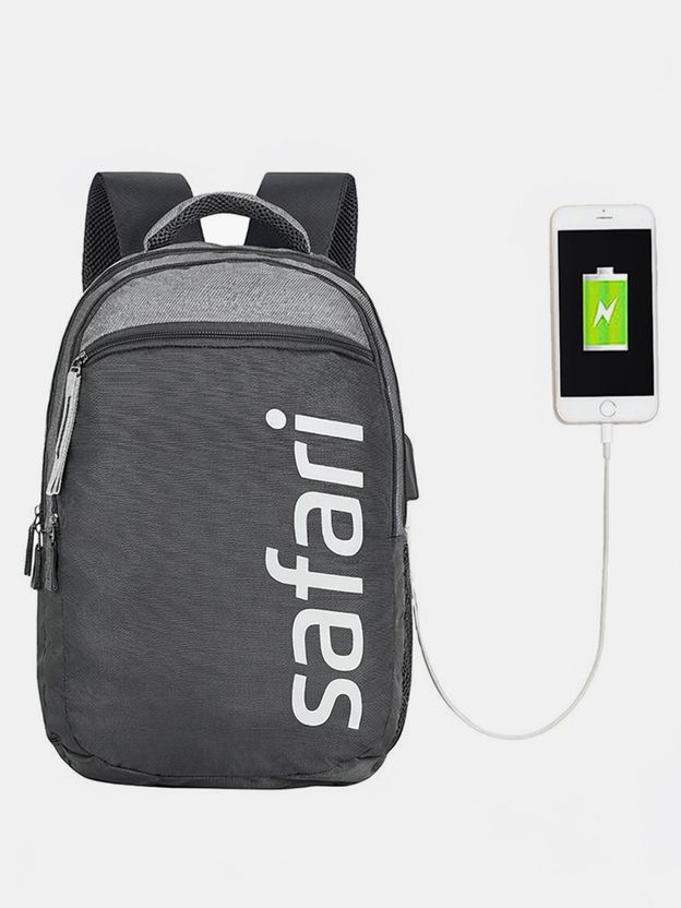 SAFARI Medium 30 L Laptop Backpack SPREEUSB CASUAL (Grey)