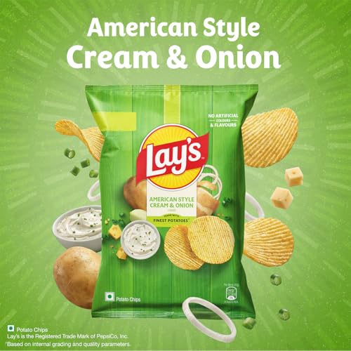 Lay's American Style Potato Chips - Cream & Onion, 58 GRAMS - Image 4