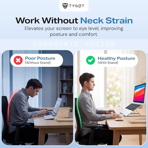 Tygot Aluminium Laptop Stand Adjustable