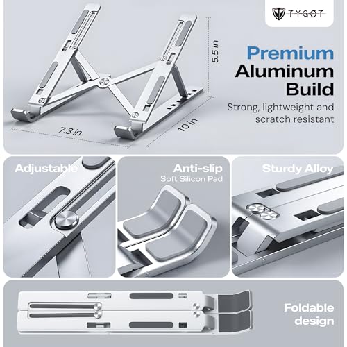 Tygot Aluminium Laptop Stand Adjustable