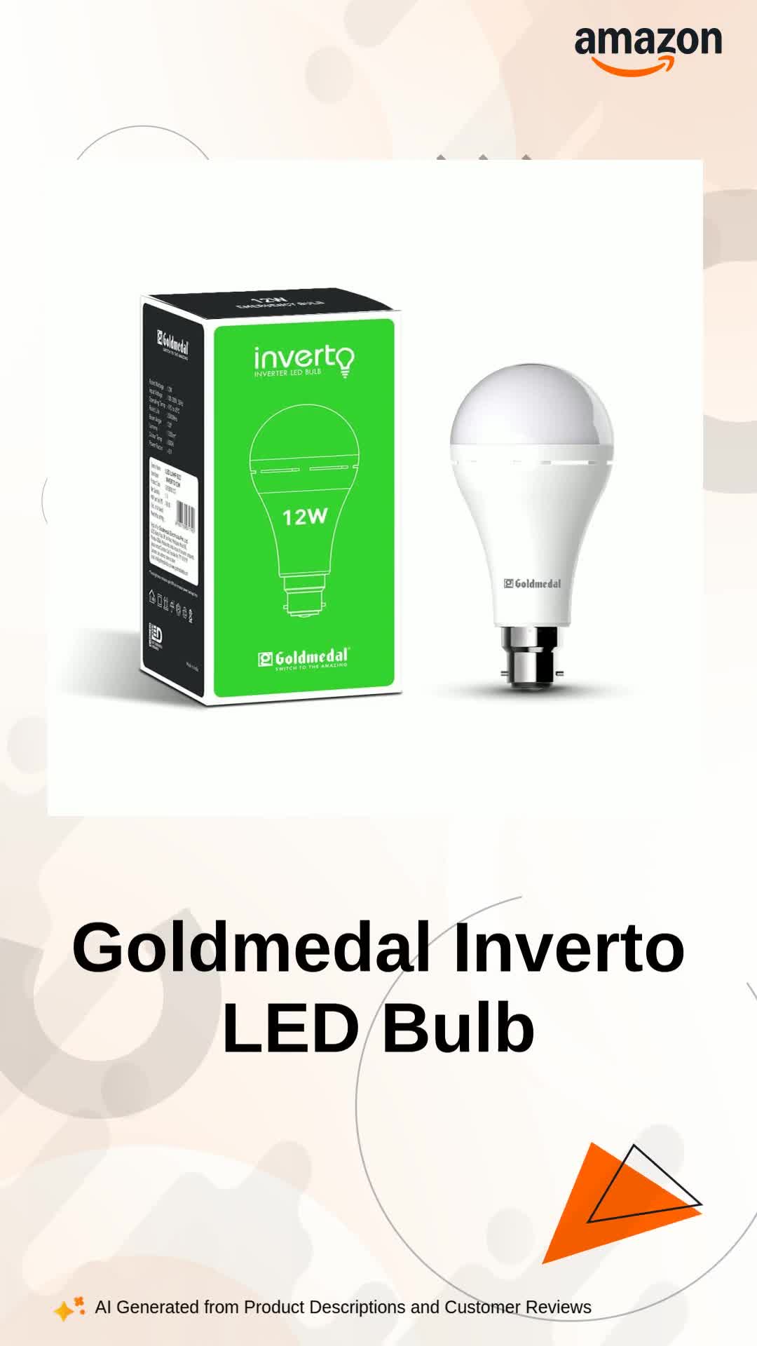 Goldmedal Inverto 12W Emergency Rechargeable