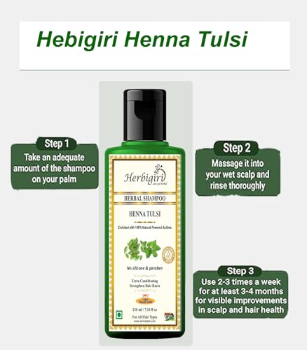 Khadi Natural Herbal Henna & Tulsi Shampoo 1050 Ml,1 Count - Image 4