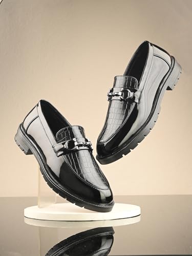 Massari PU Leather Latest Loafers Shoes for Men - Image 3