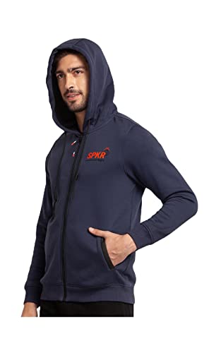 Spykar Men's Cotton Hooded Sweatshirt (MSS02BBLW169) - Image 2