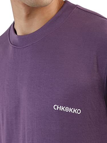 CHKOKKO Men's Terry Cotton Loose