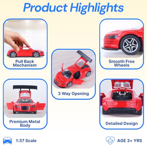 Metal die cast 1:37 AUD - Red - Image 4