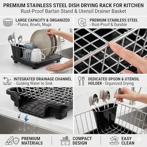 Premium Stainless Steel Dish Rack