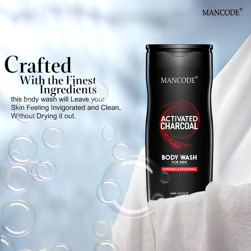 Mancode Activated Charcoal Body Wash