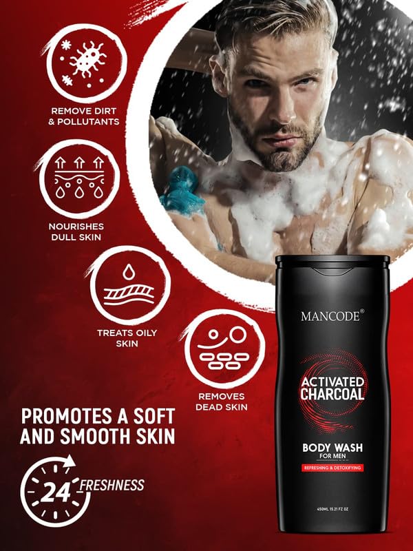 Mancode Activated Charcoal Body Wash