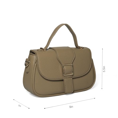 Faux Leather Satchel Handbag
