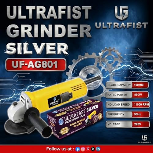 Silver UF-AG801 Angle Grinder 850W