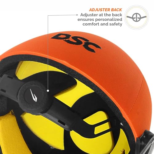 DSC Avenger Pro 2.0 Cricket Helmet Size: Medium (Orange) - Image 4