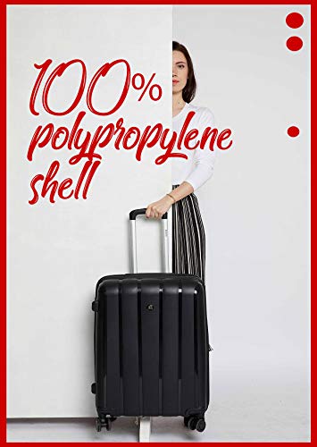 GAMME Ivory Polypropylene 55CM Black Hard Side Suitcase - Image 4
