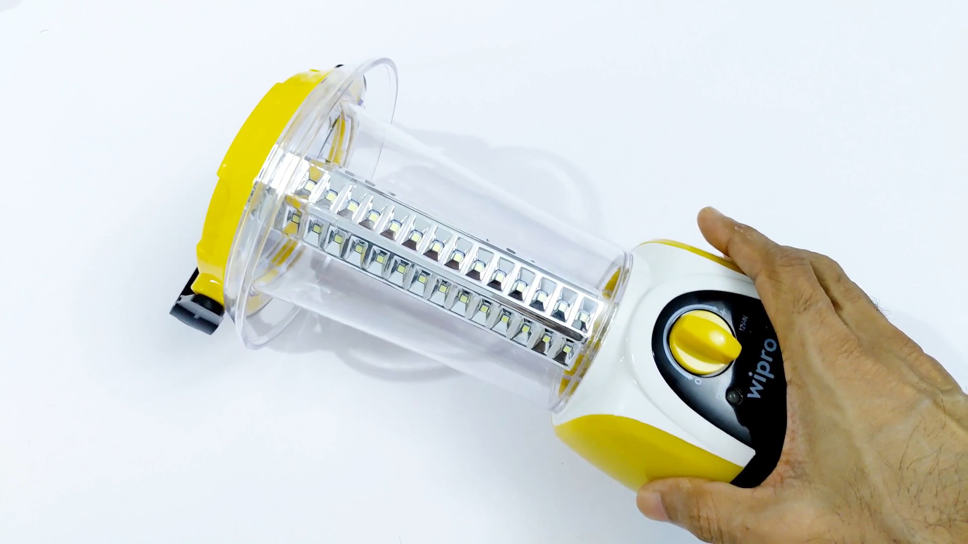Wipro Coral Plus Rechargeable Solar LED Lantern (Pack of 1, Yellow) - Image 2
