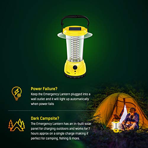 Wipro Coral Plus Rechargeable Solar LED Lantern (Pack of 1, Yellow) - Image 5