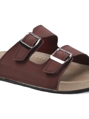 Sukun mens Sukun Slb_10 Men’s Stylish Dual-strap Buckle Sandals Sandal - Image 5