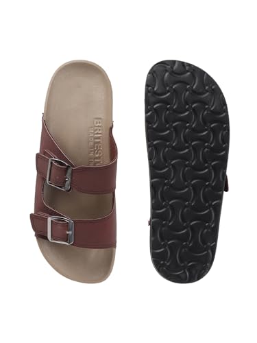 Sukun mens Sukun Slb_10 Men’s Stylish Dual-strap Buckle Sandals Sandal - Image 6