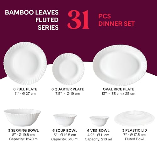 Larah by Borosil Bamboo Leaves