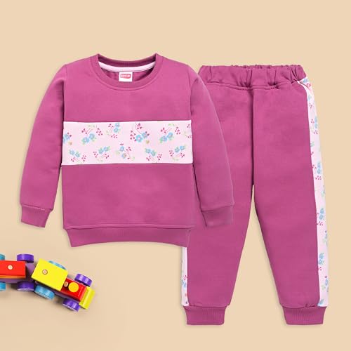 LuvLap Baby Girls Full Sleeve Sweatshirt & Pyjama Set - Image 5
