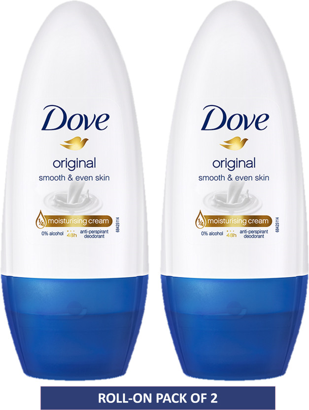 DOVE Original Deodorant Roll-on - For Women (100 ml, Pack of 2)