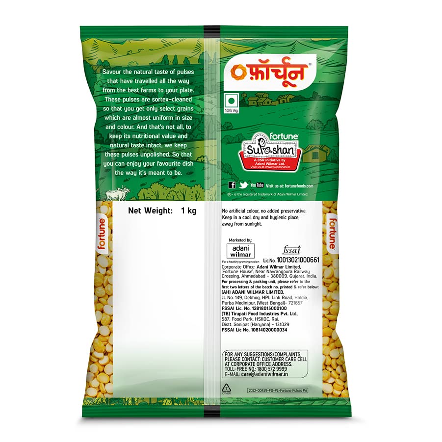 Fortune Chana dal, 1 kg, Unpolished and Sortex cleaned - Image 4