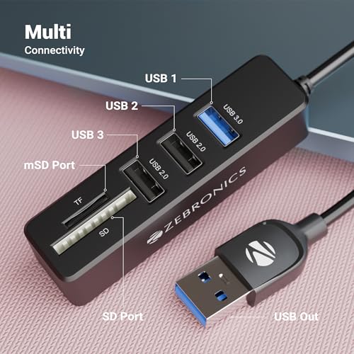 ZEBRONICS 250HB Multiport HUB, 3