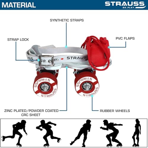 STRAUSS Junior Tenacity Roller Skates,Outdoor