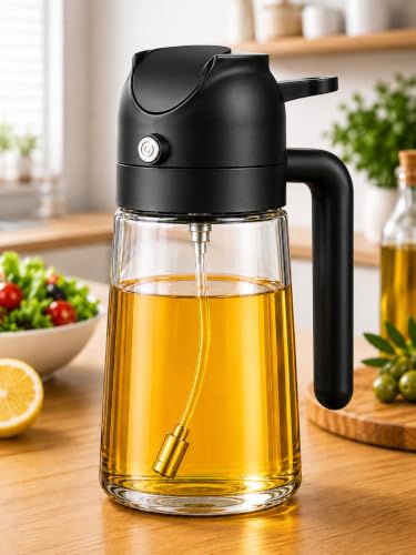 2-in-1 500ml Glass Oil Dispenser