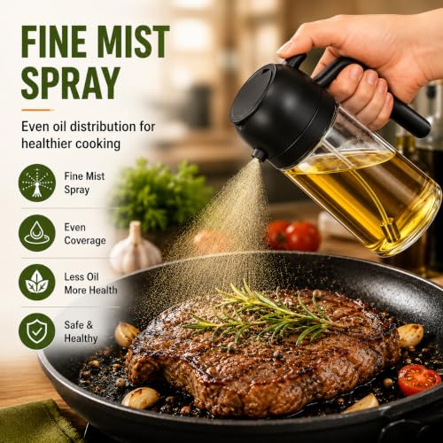 2-in-1 500ml Glass Oil Dispenser