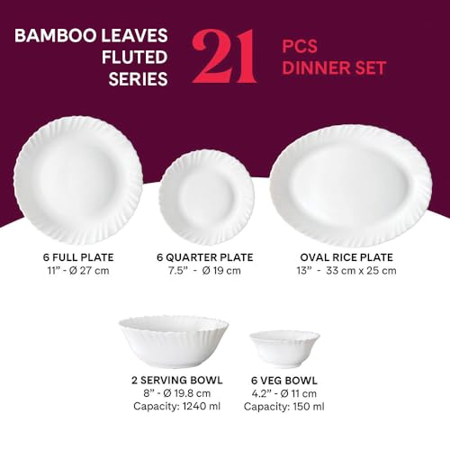 Larah by Borosil Bamboo Leaves
