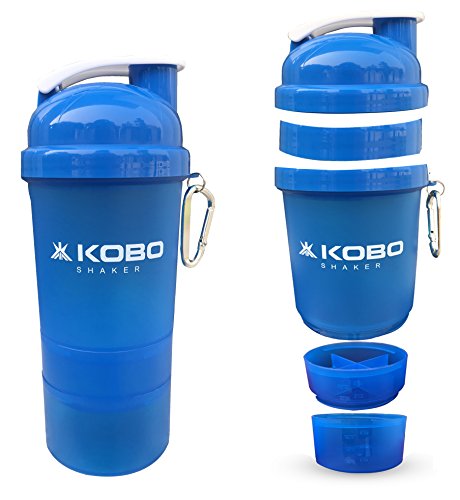 Kobo Shaker Sipper Bottle 400 ml with 2 Compartment (Imported) - Image 3