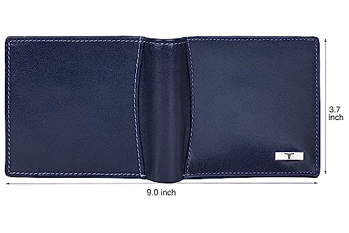 URBAN FOREST Oliver Aniline Blue Leather Wallet for Men - Image 5