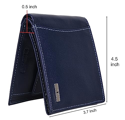 URBAN FOREST Oliver Aniline Blue Leather Wallet for Men - Image 6