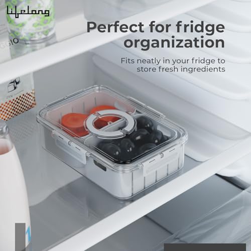 Lifelong 2-Compartment Fridge Storage Box