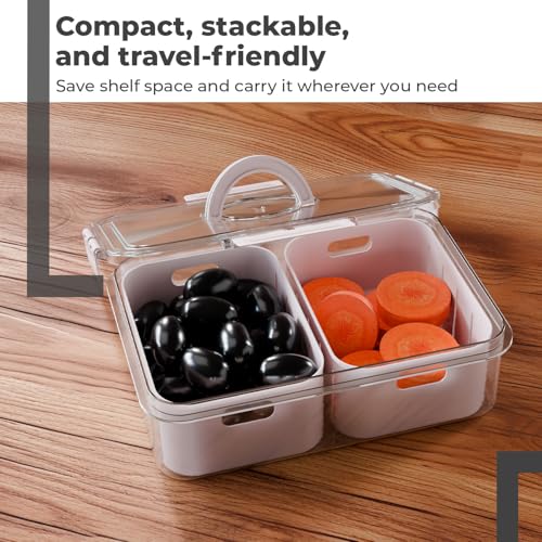 Lifelong 2-Compartment Fridge Storage Box