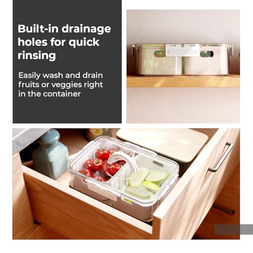 Lifelong 2-Compartment Fridge Storage Box