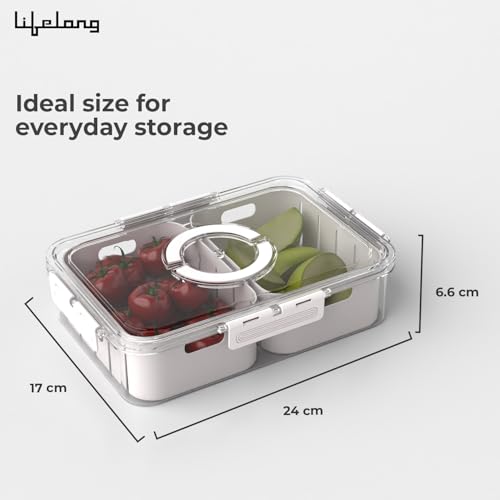 Lifelong 2-Compartment Fridge Storage Box