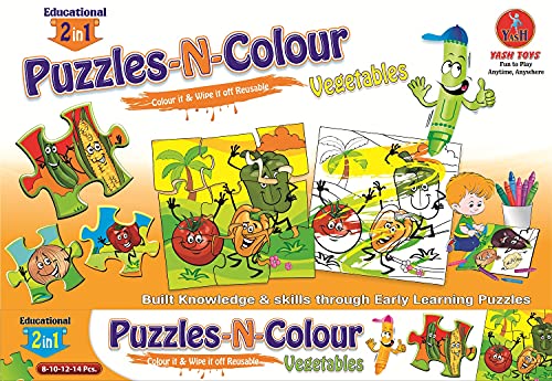 Negi Educational Vegetables Puzzle-N-Colour 2