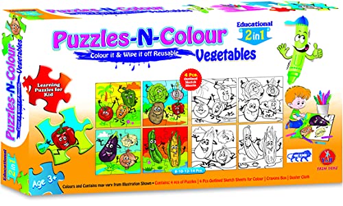 Negi Educational Vegetables Puzzle-N-Colour 2