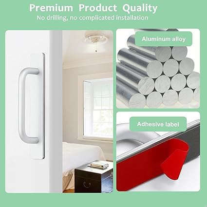 3-Pack No Drill Door Handles,Cabinet