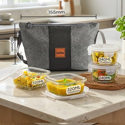 CELLO Glassy Square Lunch Box