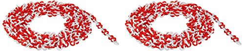 Plastic Chain AK-PCS - Size 8 mm x 48 mm, Red and White (Pack of 20)