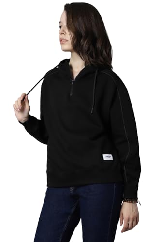 HIGH Star Women's Cotton Hooded Neck Sweatshirt
