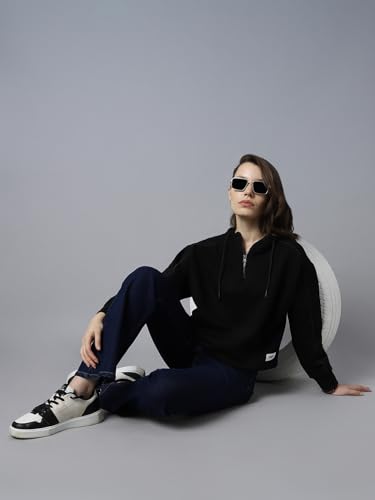 HIGH Star Women's Cotton Hooded Neck Sweatshirt - Image 2