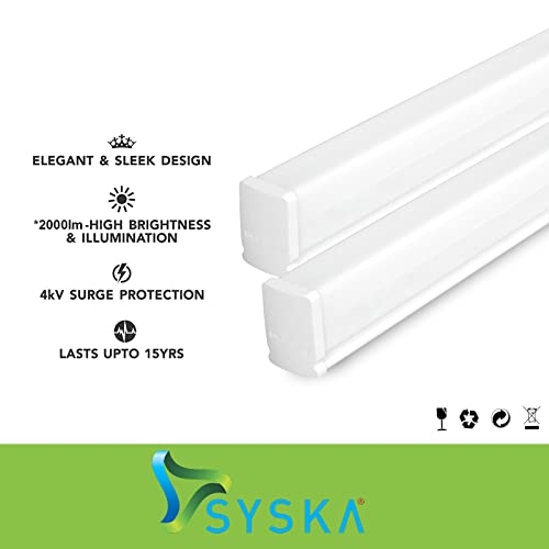 SYSKA SQ2001-20W-SLM 20Watt Slim T5 LED Tubelight (Pack of 3, White) - Image 3