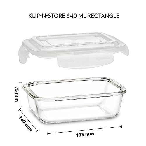 Borosil KLIP-N-STORE RECTANGULAR - 640 ML (4pc Set) - Image 2
