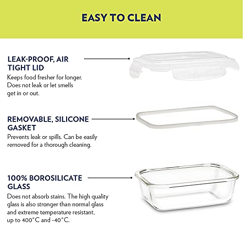 Borosil KLIP-N-STORE RECTANGULAR - 640 ML (4pc Set) - Image 6